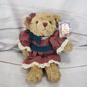Russ Beverly Teddy Bear Plush Stuffed Toy School Girl Christmas 13 Inch #313